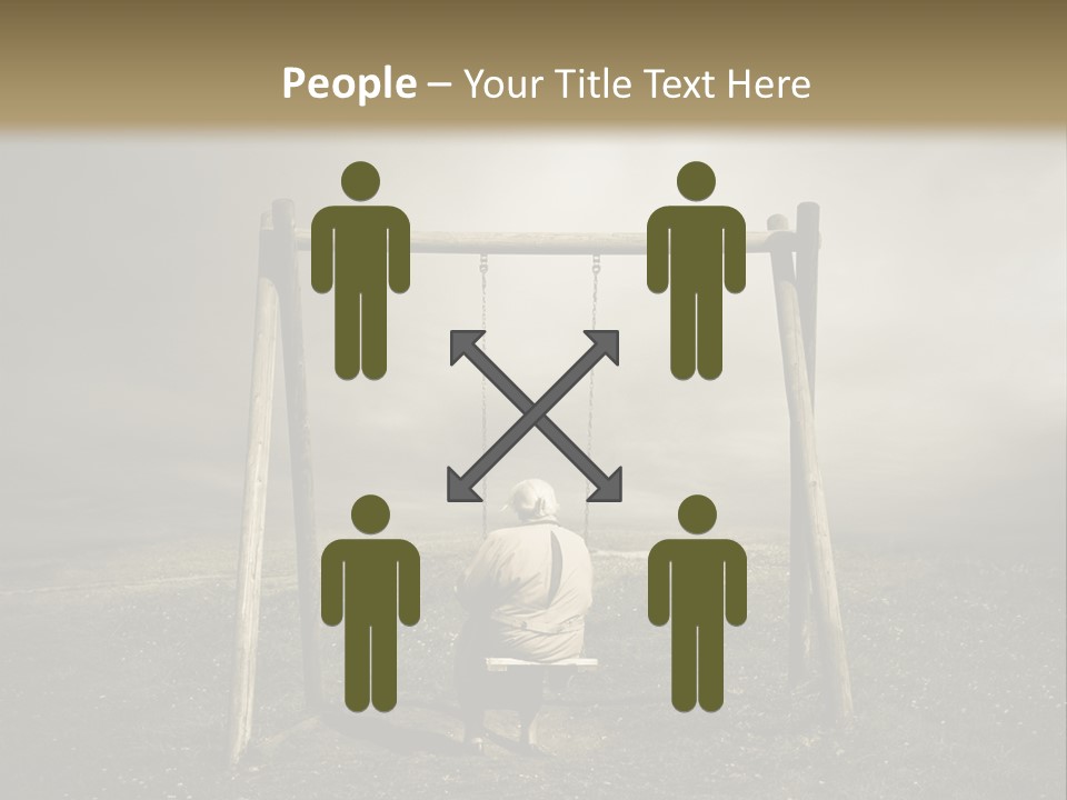 A Person Sitting On A Swing In A Field PowerPoint Template
