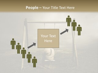 A Person Sitting On A Swing In A Field PowerPoint Template