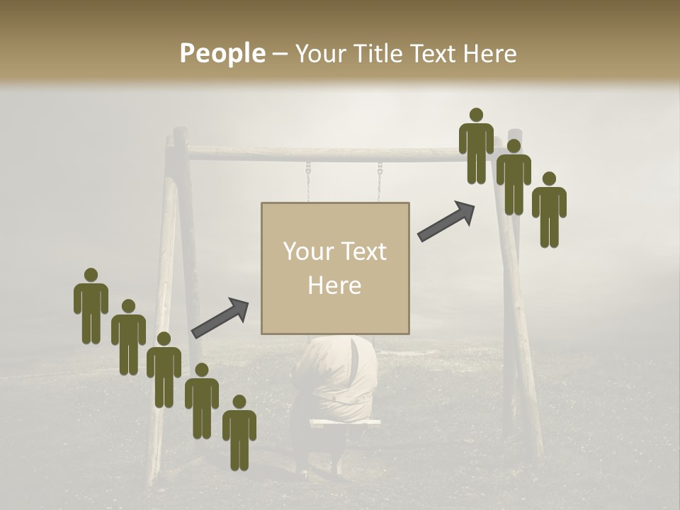 A Person Sitting On A Swing In A Field PowerPoint Template