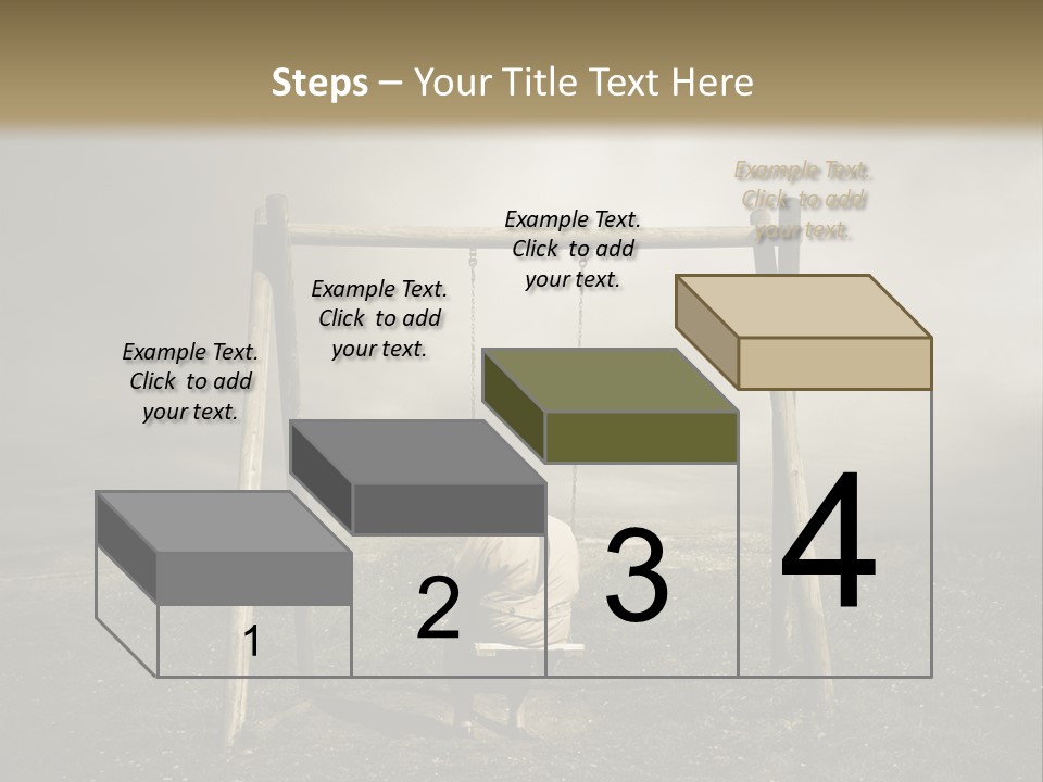 A Person Sitting On A Swing In A Field PowerPoint Template