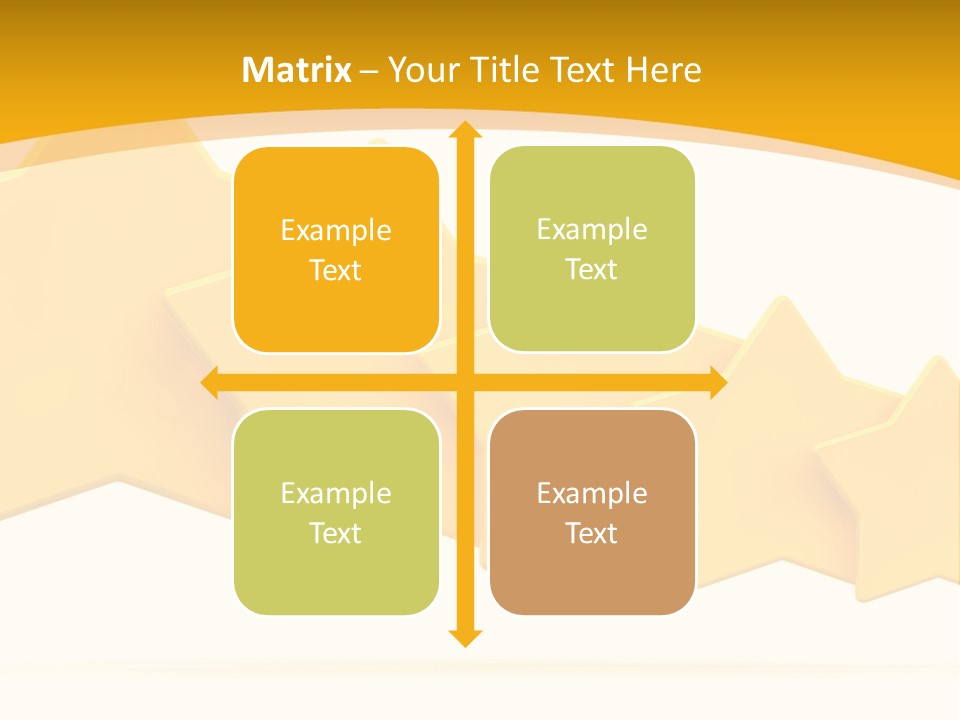 Five Yellow Stars On A White Background PowerPoint Template