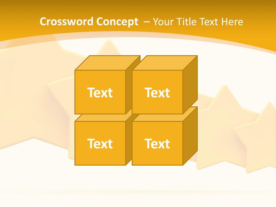 Five Yellow Stars On A White Background PowerPoint Template