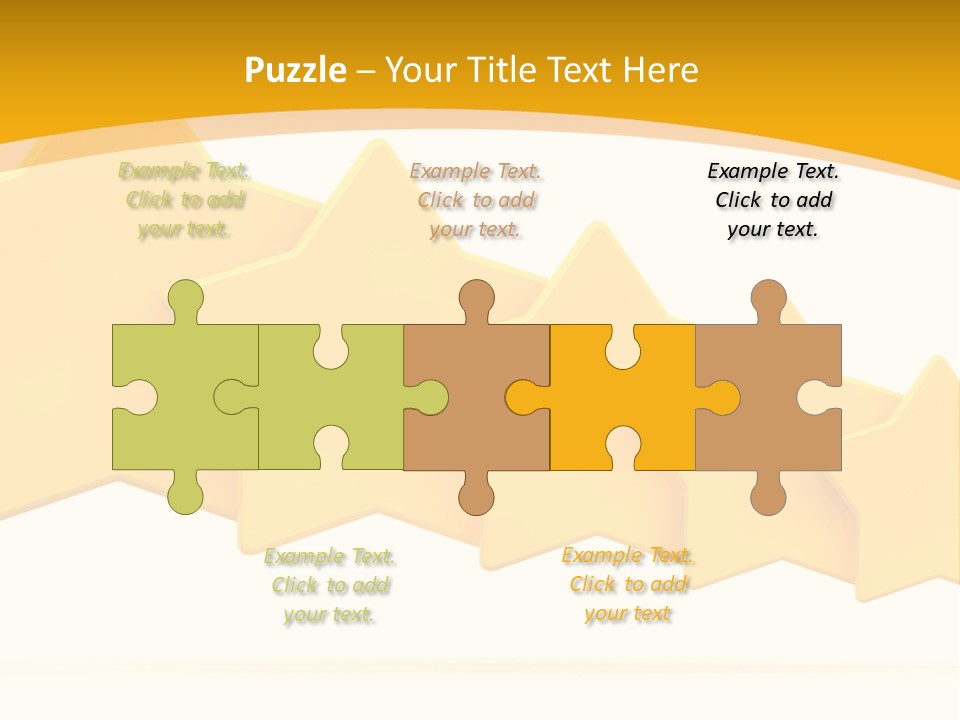 Five Yellow Stars On A White Background PowerPoint Template