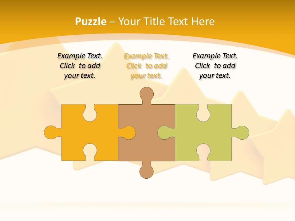 Five Yellow Stars On A White Background PowerPoint Template