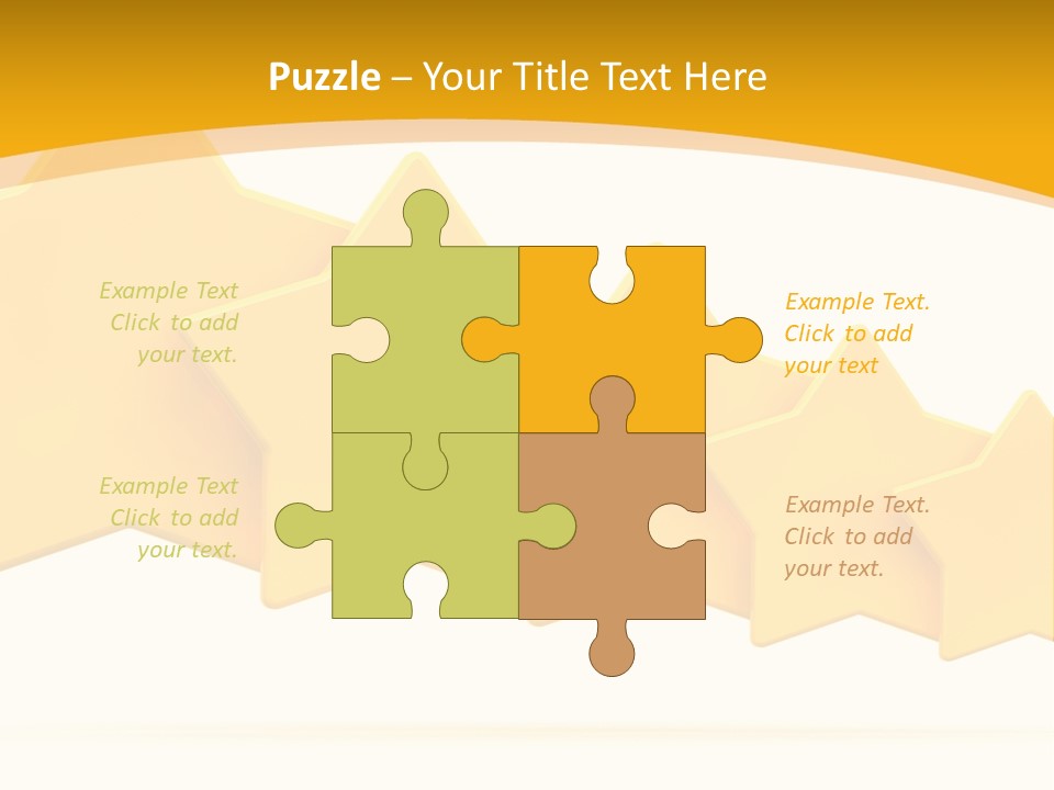 Five Yellow Stars On A White Background PowerPoint Template