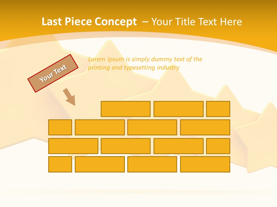 Five Yellow Stars On A White Background PowerPoint Template