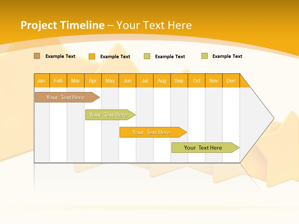 Five Yellow Stars On A White Background PowerPoint Template