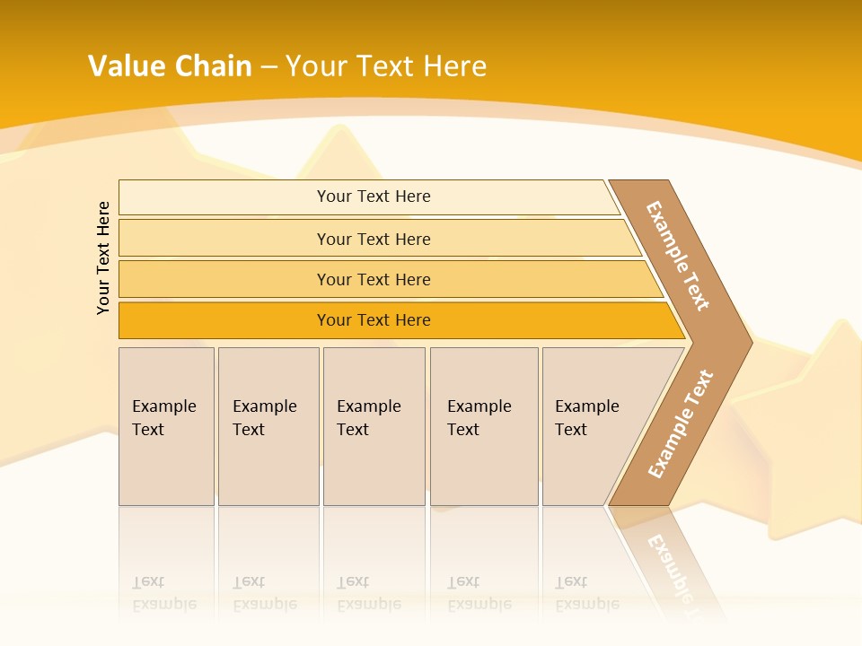 Five Yellow Stars On A White Background PowerPoint Template