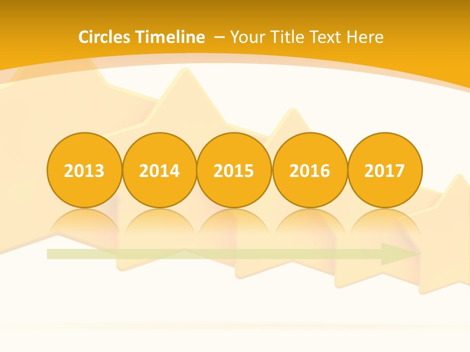 Five Yellow Stars On A White Background PowerPoint Template