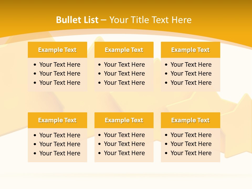 Five Yellow Stars On A White Background PowerPoint Template