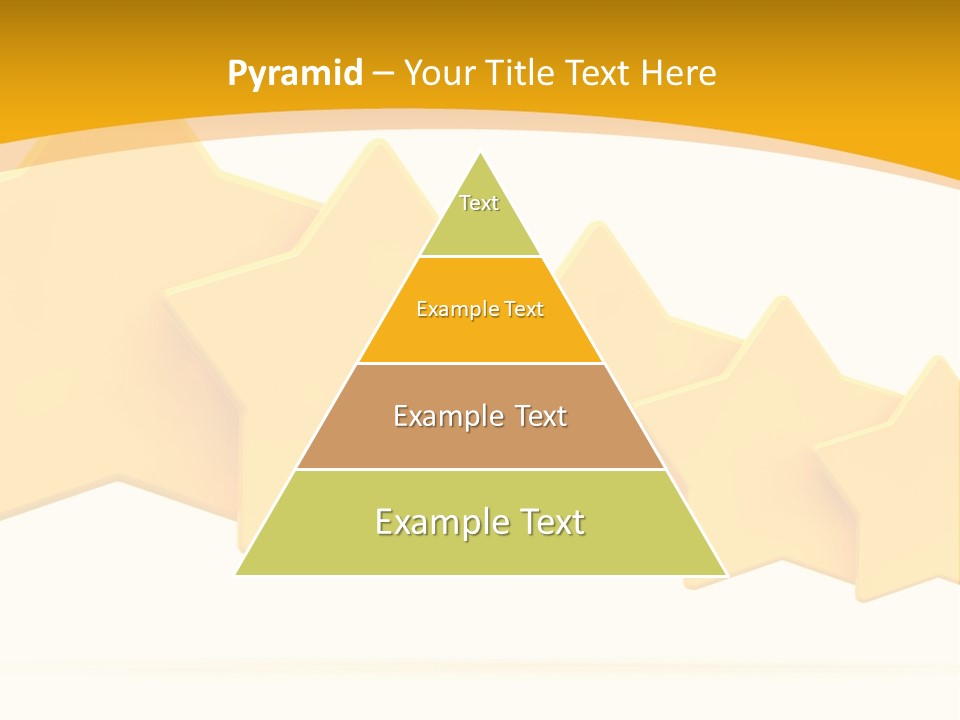 Five Yellow Stars On A White Background PowerPoint Template