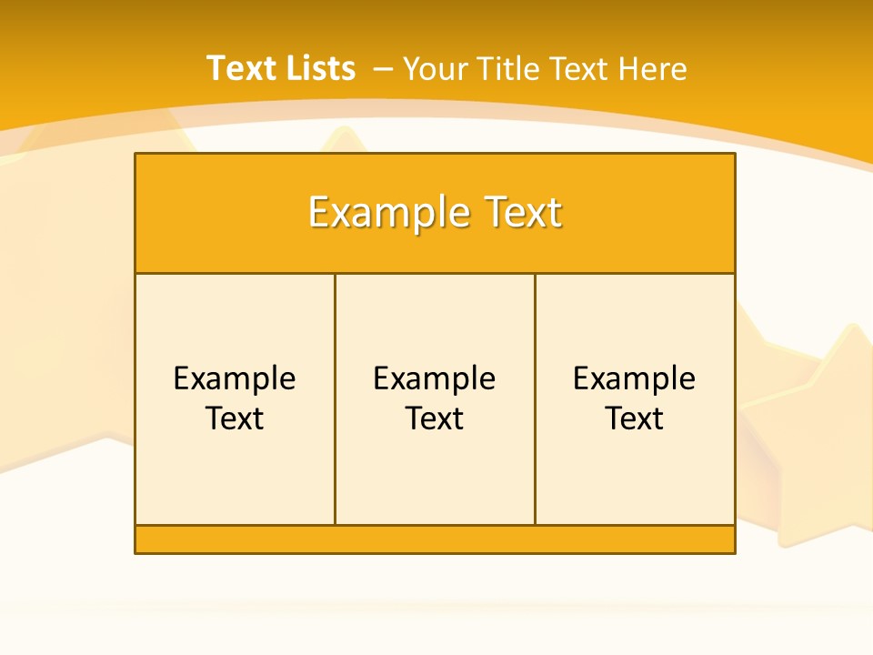 Five Yellow Stars On A White Background PowerPoint Template