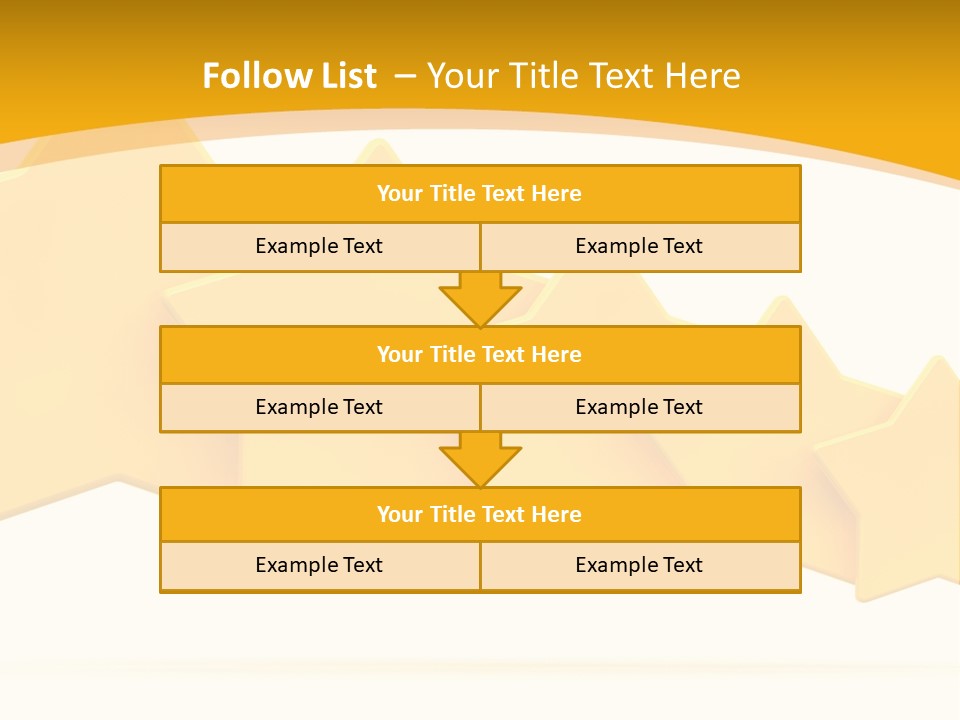 Five Yellow Stars On A White Background PowerPoint Template