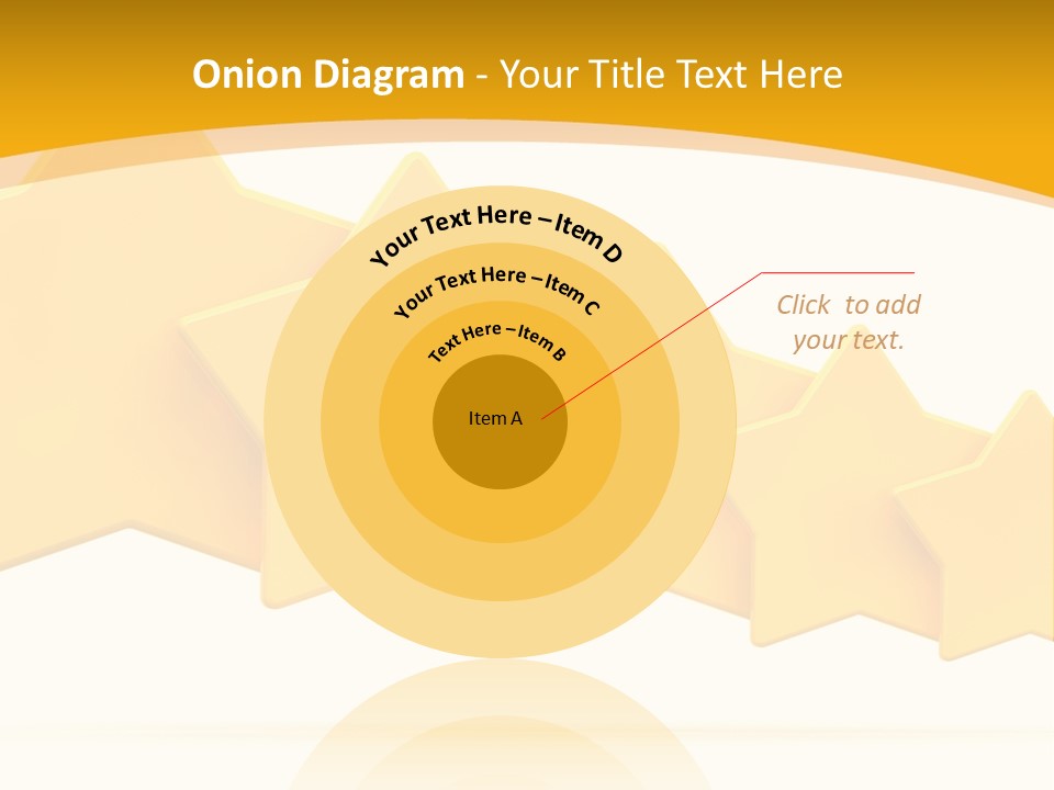 Five Yellow Stars On A White Background PowerPoint Template