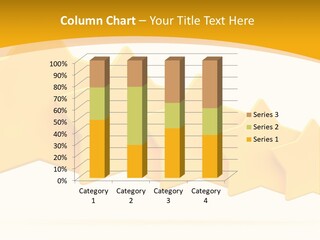 Five Yellow Stars On A White Background PowerPoint Template