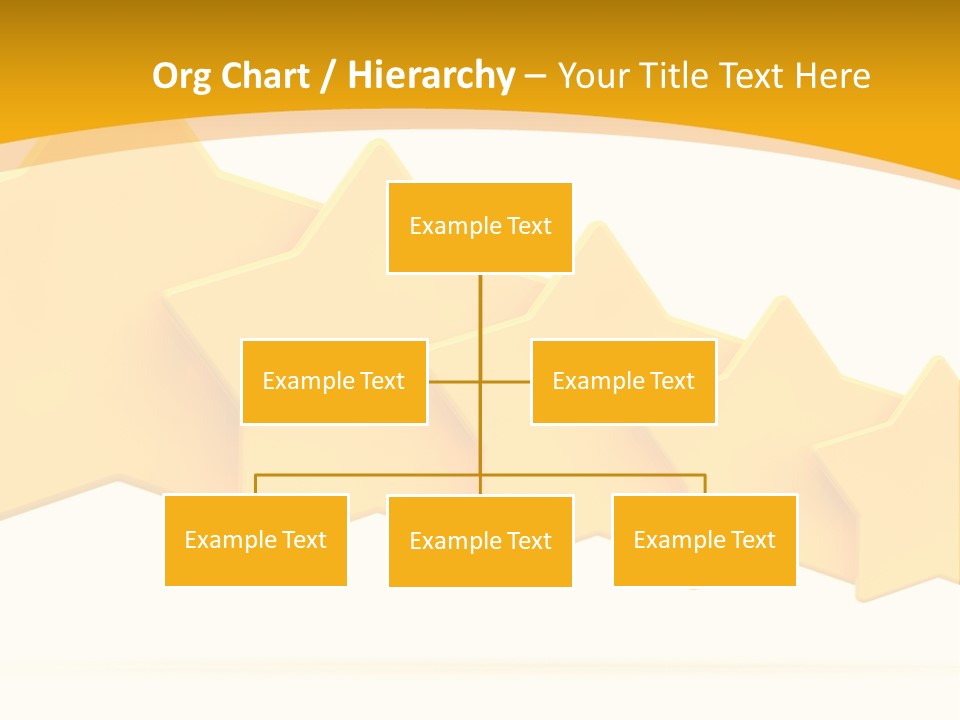 Five Yellow Stars On A White Background PowerPoint Template