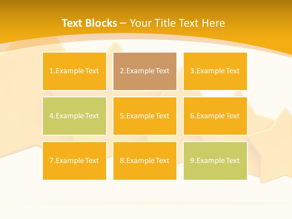 Five Yellow Stars On A White Background PowerPoint Template