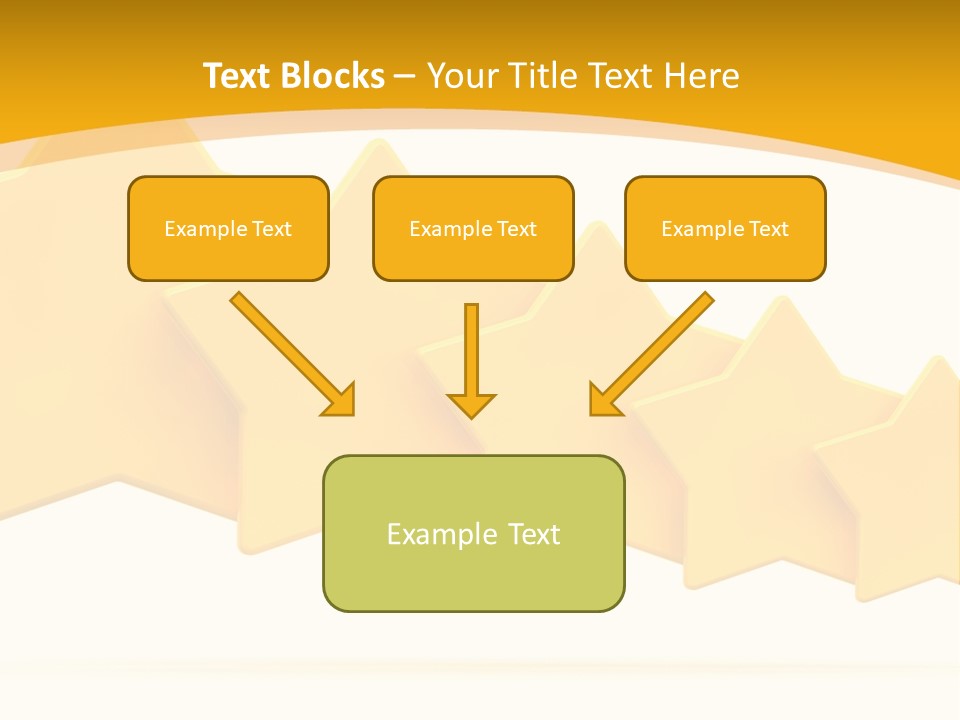 Five Yellow Stars On A White Background PowerPoint Template