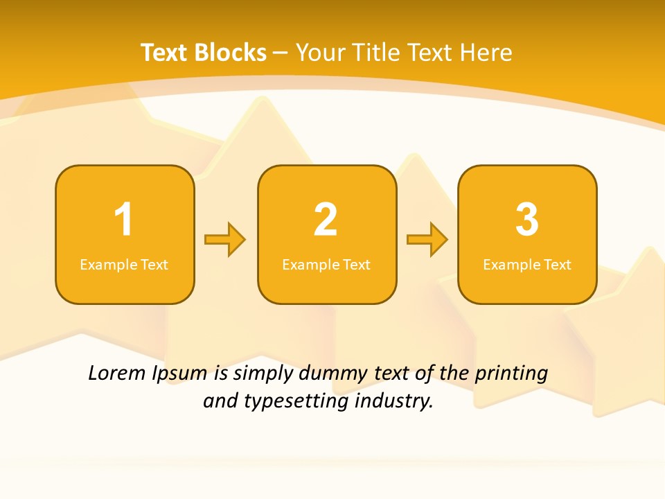 Five Yellow Stars On A White Background PowerPoint Template