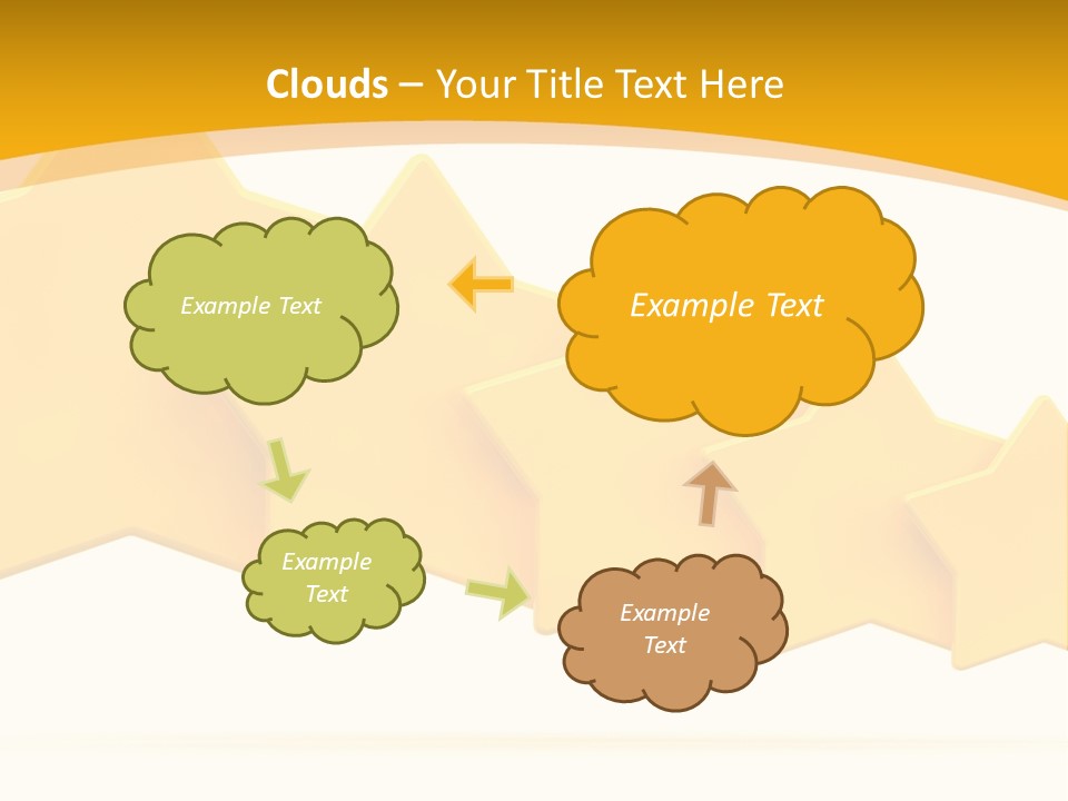 Five Yellow Stars On A White Background PowerPoint Template