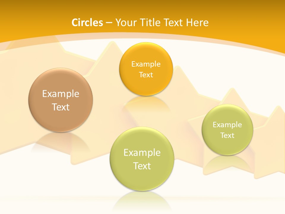 Five Yellow Stars On A White Background PowerPoint Template