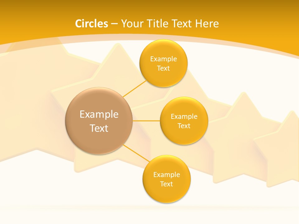 Five Yellow Stars On A White Background PowerPoint Template