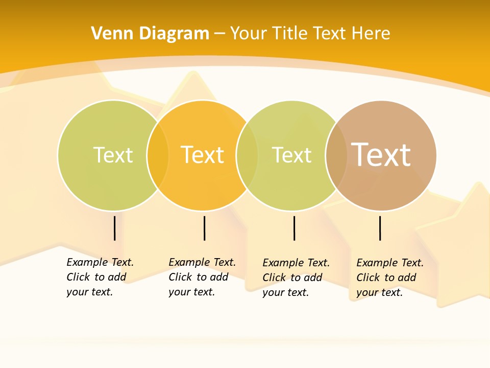 Five Yellow Stars On A White Background PowerPoint Template