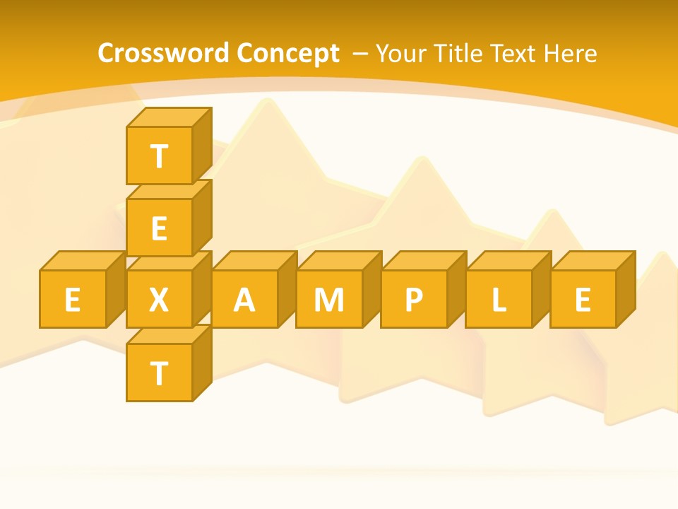 Five Yellow Stars On A White Background PowerPoint Template