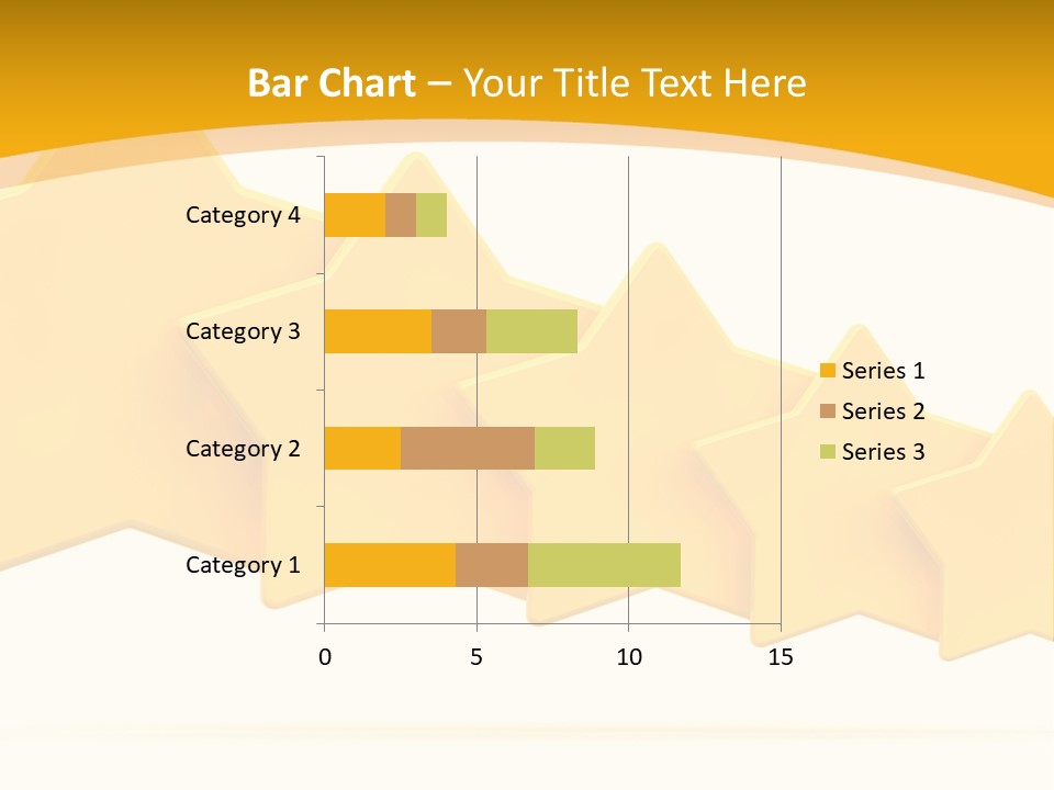 Five Yellow Stars On A White Background PowerPoint Template