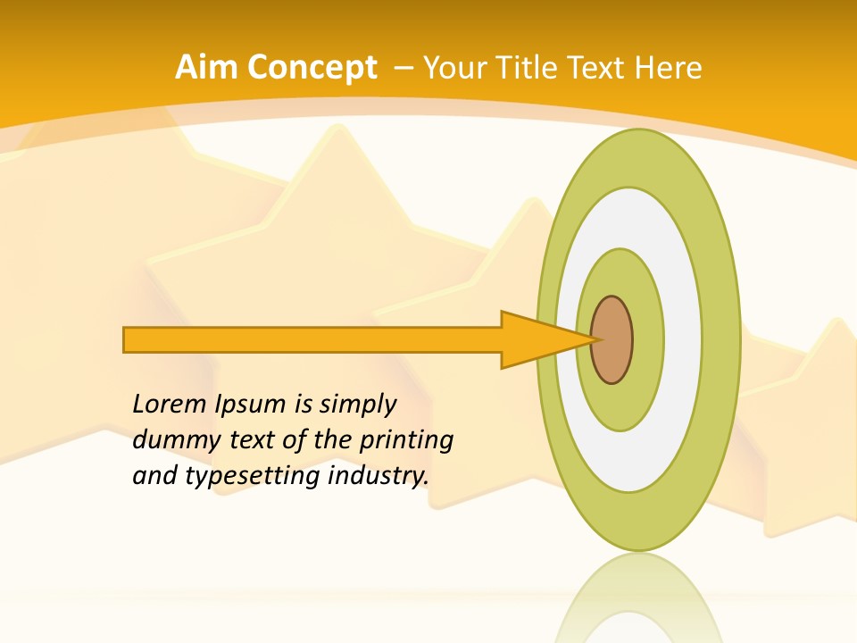 Five Yellow Stars On A White Background PowerPoint Template