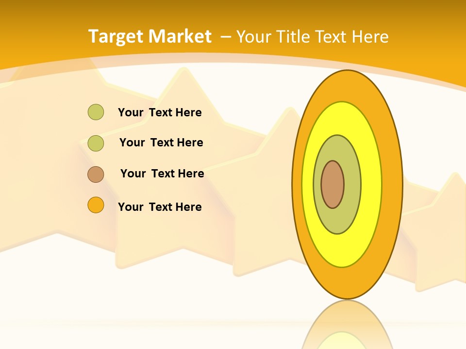 Five Yellow Stars On A White Background PowerPoint Template