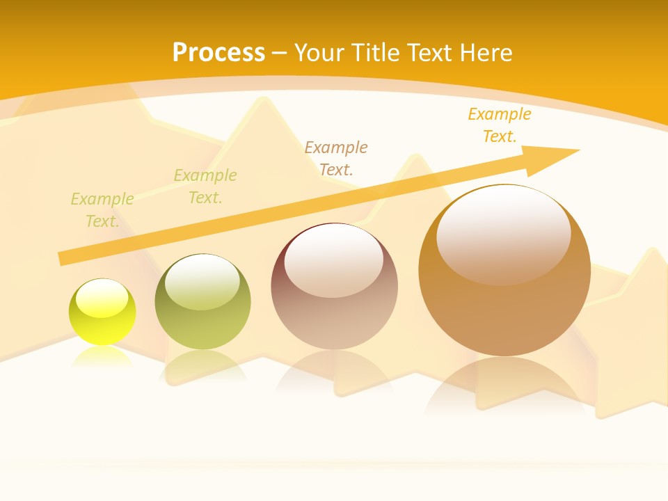 Five Yellow Stars On A White Background PowerPoint Template