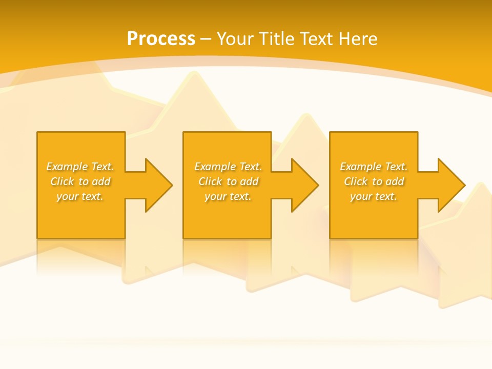 Five Yellow Stars On A White Background PowerPoint Template