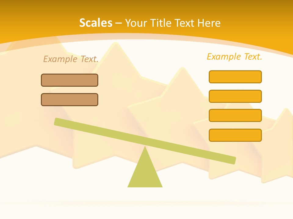 Five Yellow Stars On A White Background PowerPoint Template