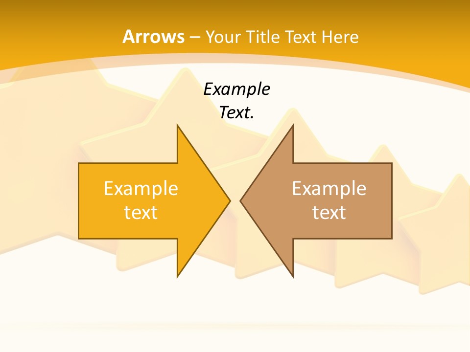 Five Yellow Stars On A White Background PowerPoint Template