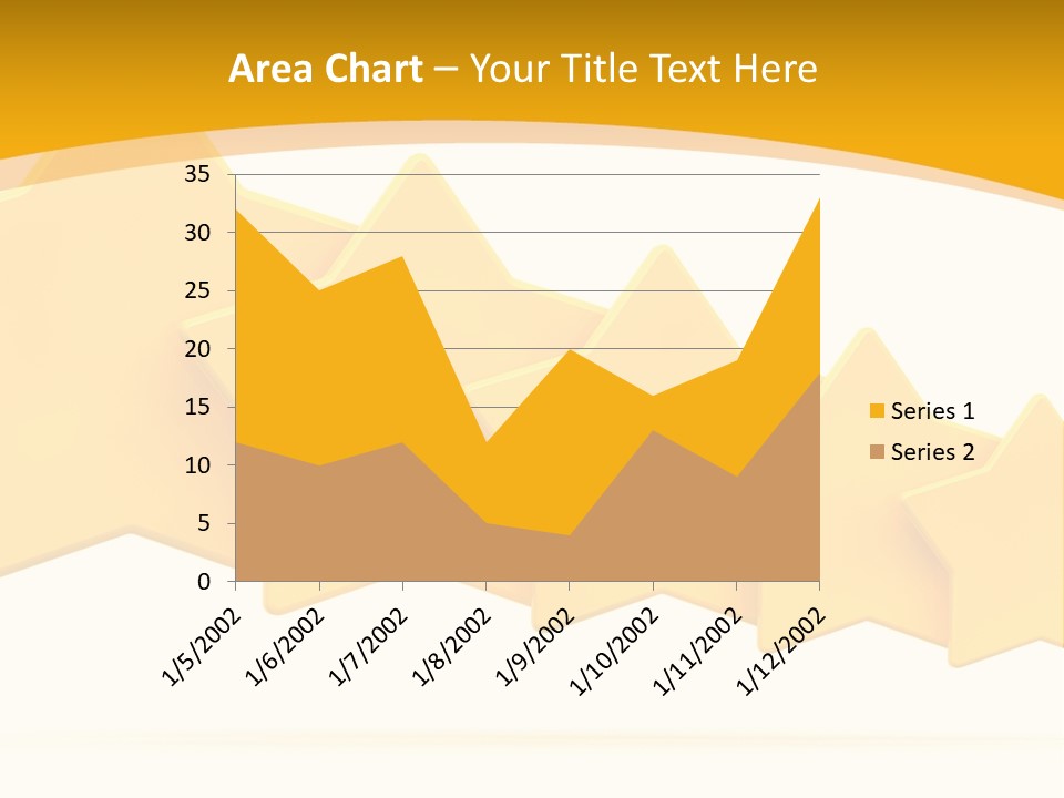 Five Yellow Stars On A White Background PowerPoint Template