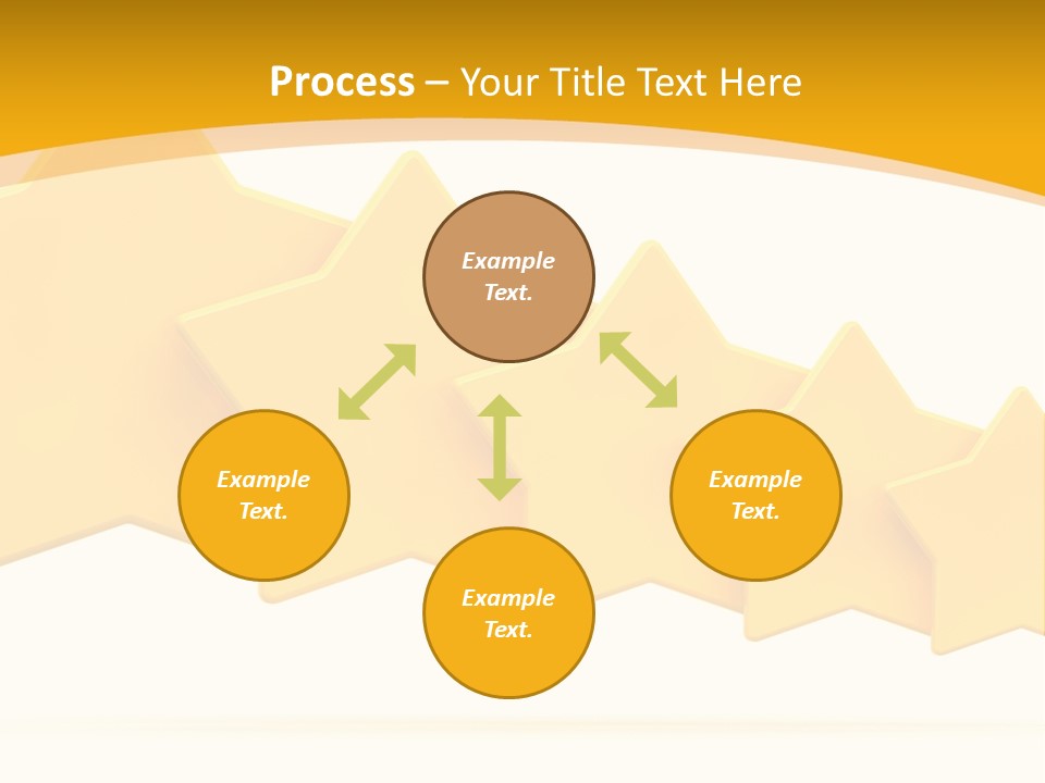 Five Yellow Stars On A White Background PowerPoint Template