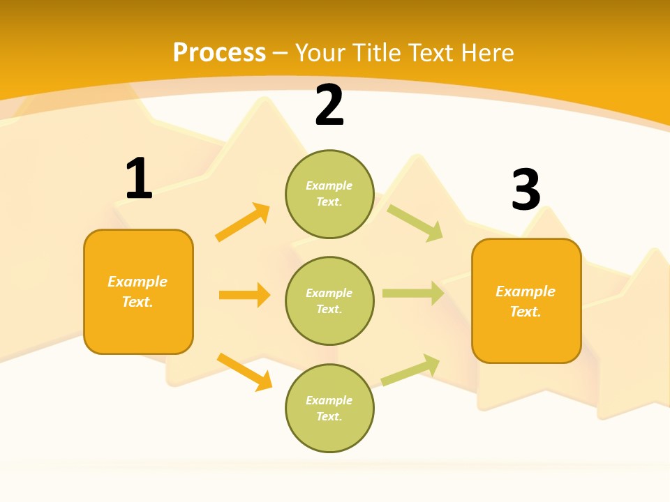 Five Yellow Stars On A White Background PowerPoint Template