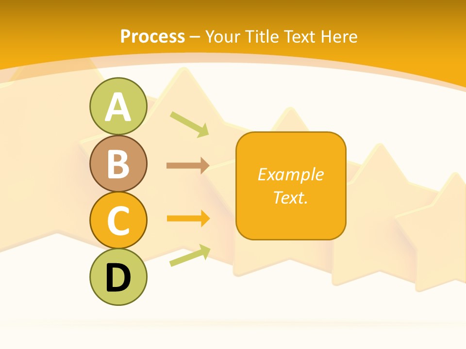 Five Yellow Stars On A White Background PowerPoint Template