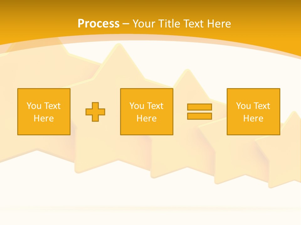 Five Yellow Stars On A White Background PowerPoint Template