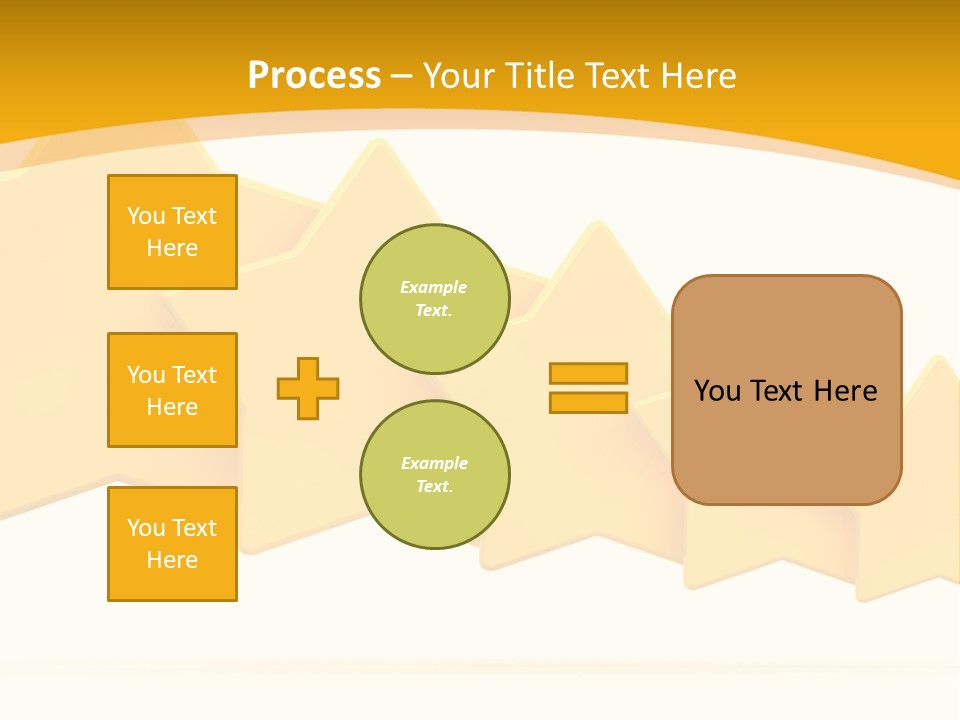 Five Yellow Stars On A White Background PowerPoint Template