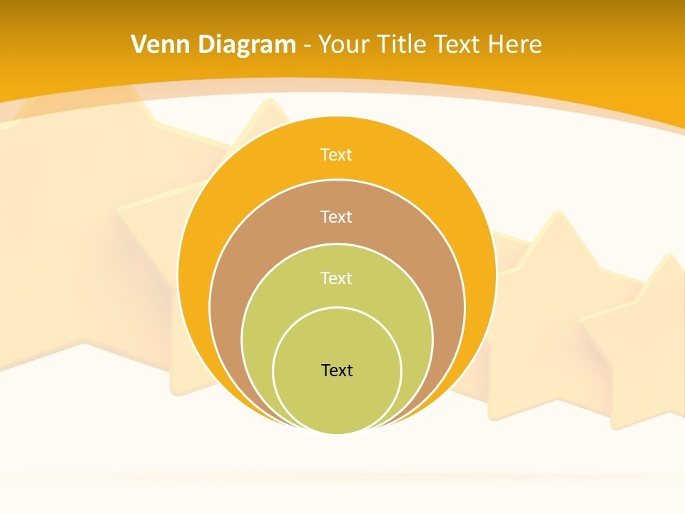 Five Yellow Stars On A White Background PowerPoint Template