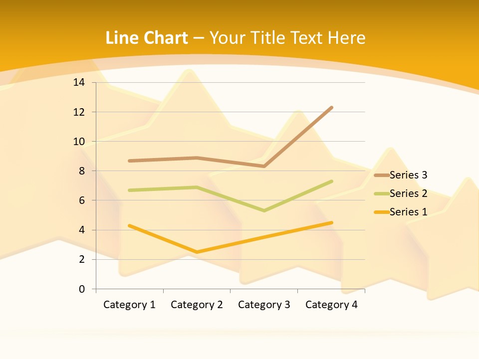 Five Yellow Stars On A White Background PowerPoint Template