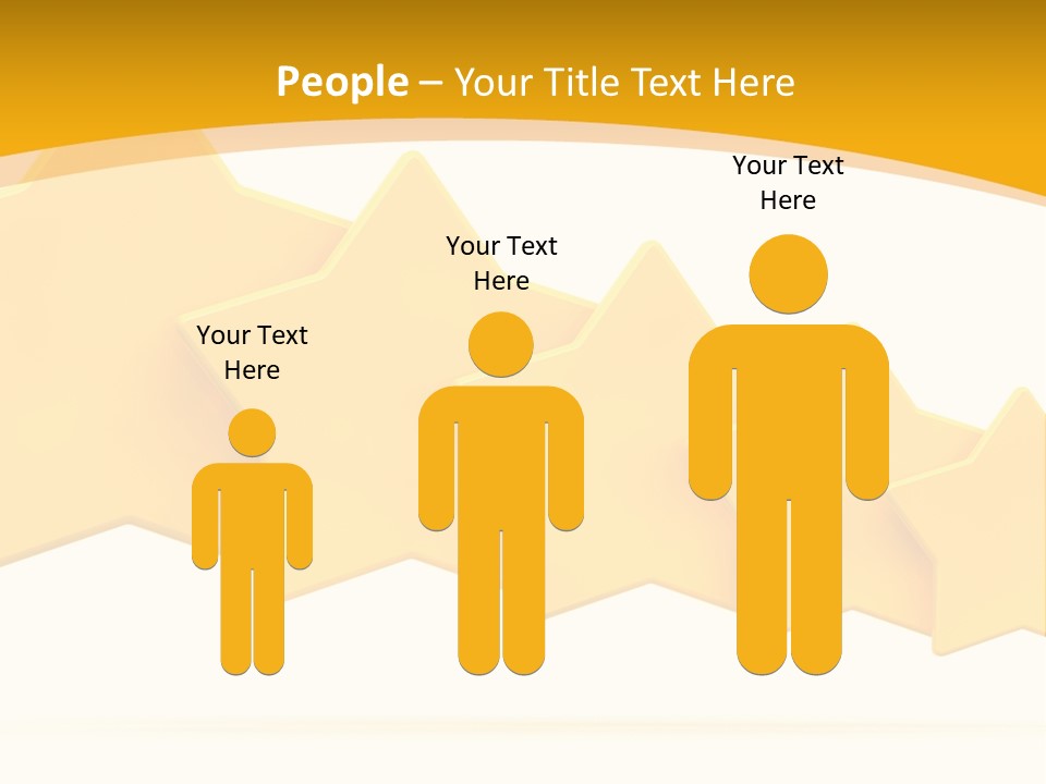 Five Yellow Stars On A White Background PowerPoint Template