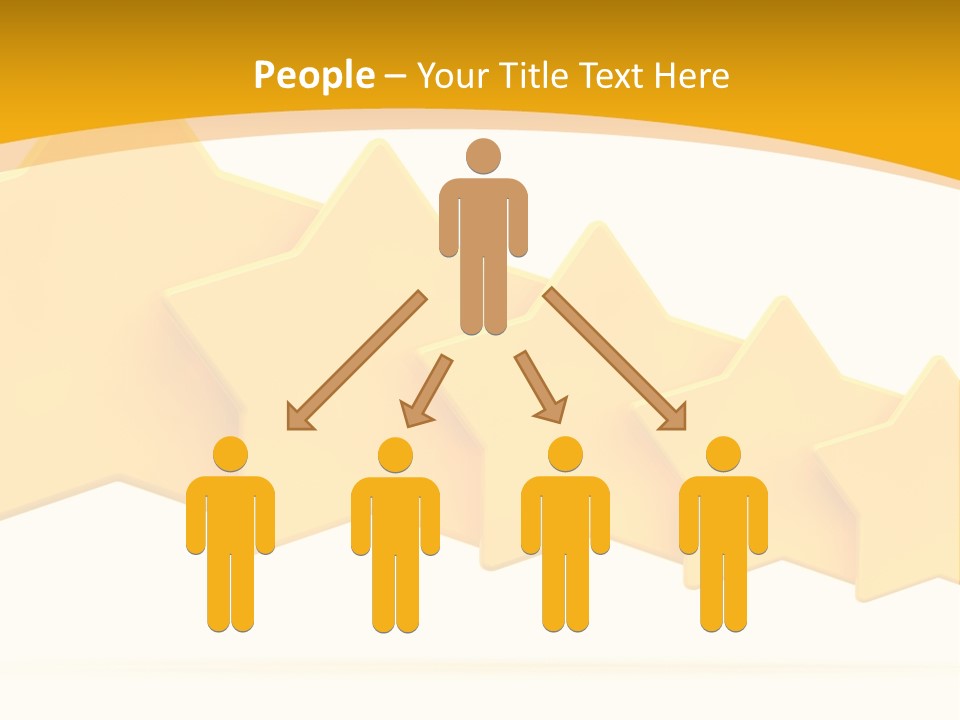 Five Yellow Stars On A White Background PowerPoint Template