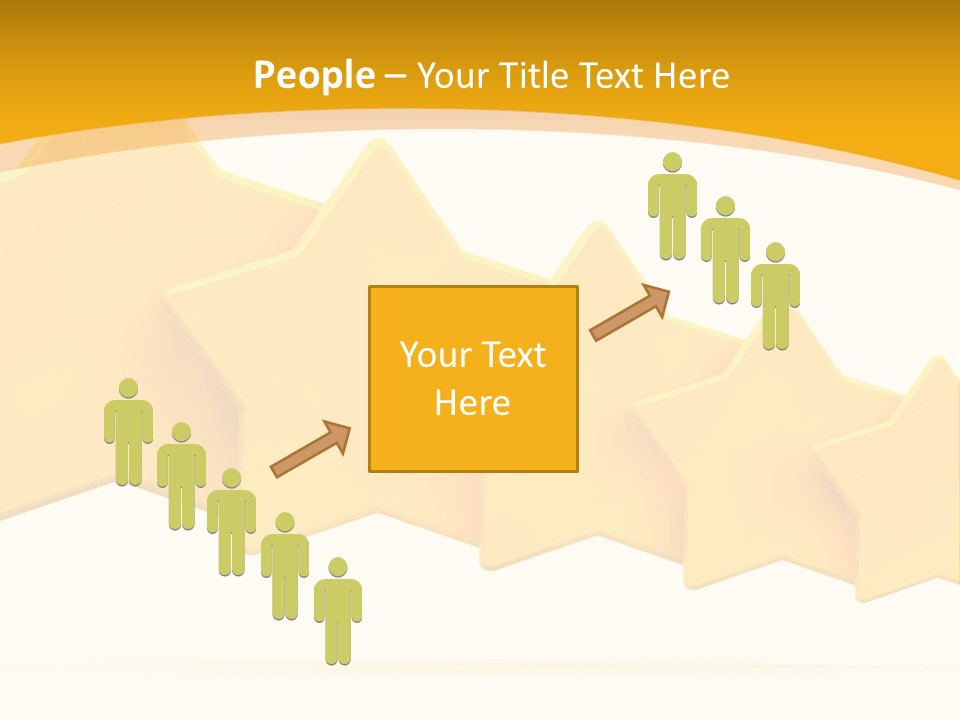 Five Yellow Stars On A White Background PowerPoint Template