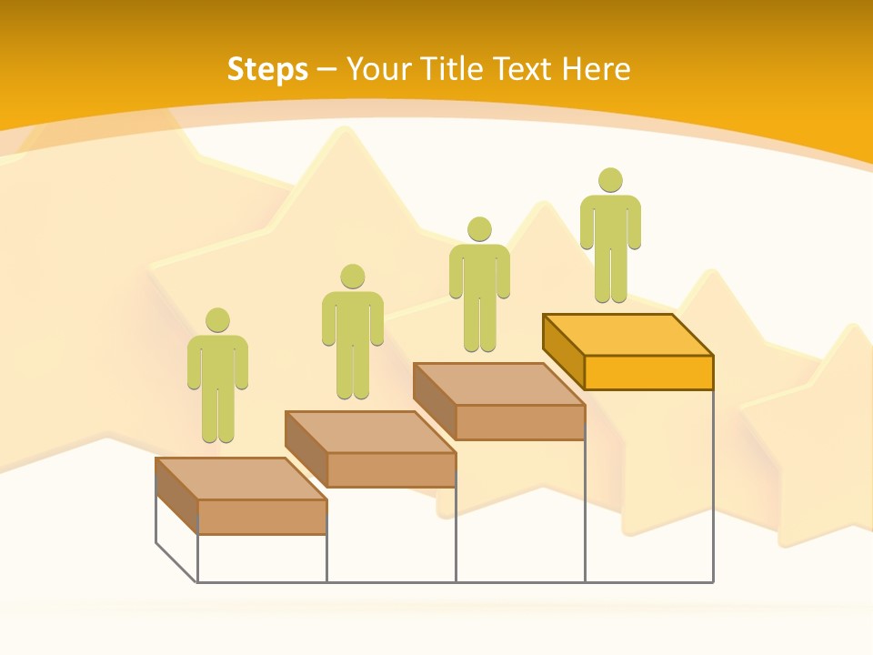 Five Yellow Stars On A White Background PowerPoint Template