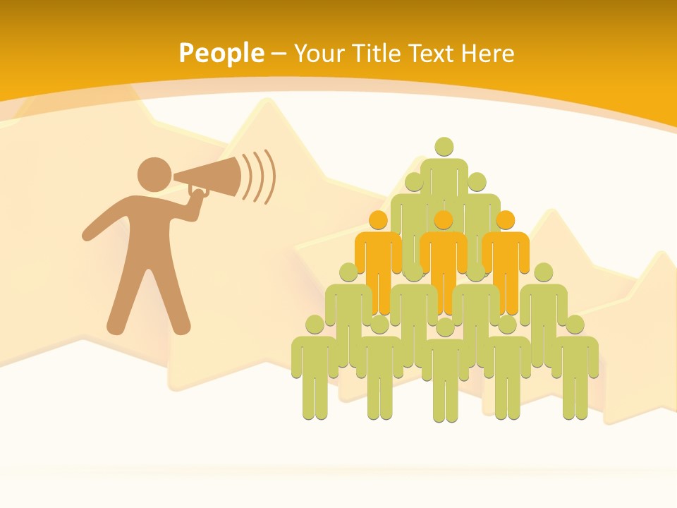 Five Yellow Stars On A White Background PowerPoint Template