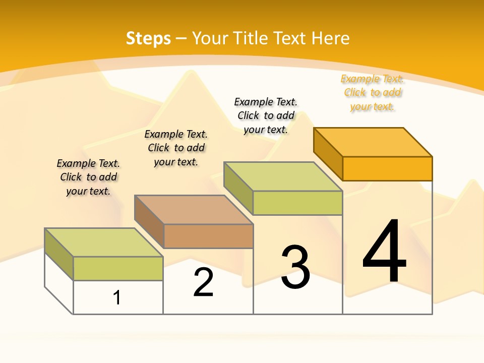 Five Yellow Stars On A White Background PowerPoint Template
