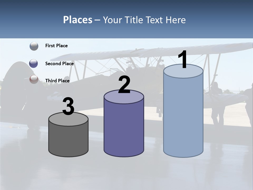 A Small Yellow Airplane Sitting On Top Of An Airport Tarmac PowerPoint Template